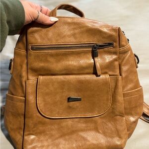 Brown Leather Backpack wyfjnx